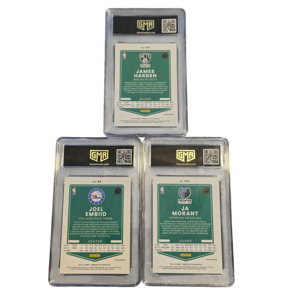 2021 Donruss Optic Ja Morant Embiid Harden Pulsar Prizm Lot GMA10 - Picture 2 of 8
